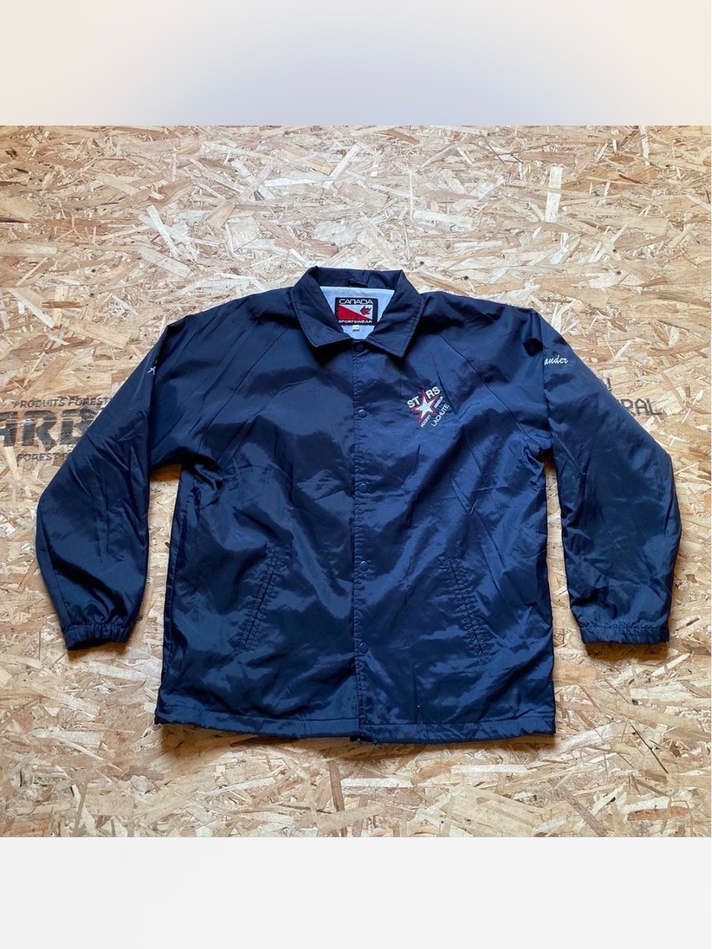 Canada Sportswear Men's Navy Coach-Style Windbreaker Jacket